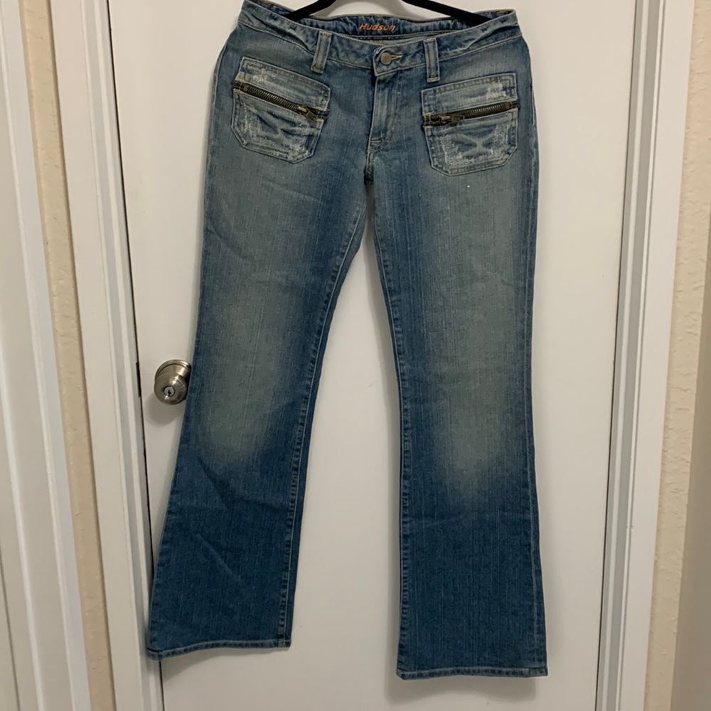 Hudson Distressed Bootcut Jeans size 31 in good condition